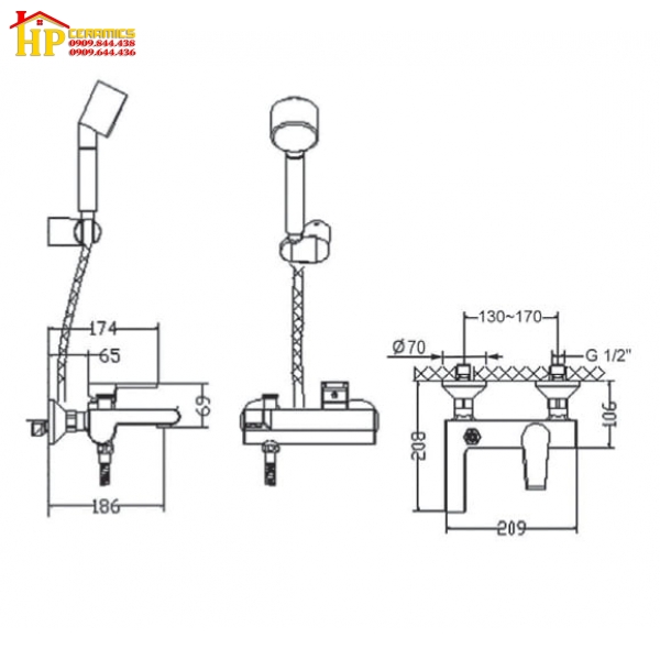 SEN TẮM NÓNG LẠNH AMERICAN STANDARD WF-2911 CHÍNH HÃNG