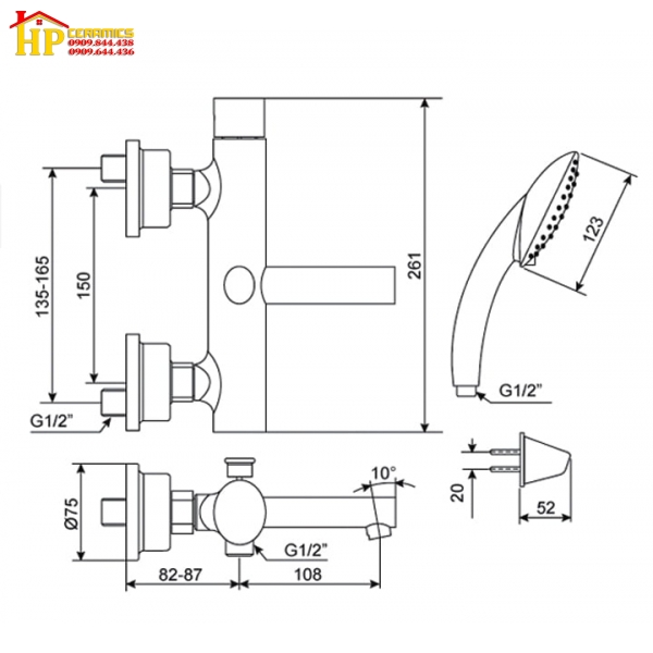 SEN TẮM NÓNG LẠNH AMERICAN STANDARD  WF-3211 CHÍNH HÃNG