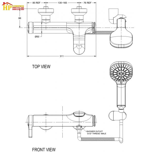 SEN TẮM NÓNG LẠNH AMERICAN STANADRD WF-6811 CHÍNH HÃNG