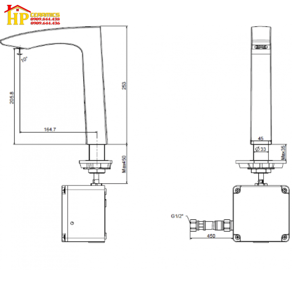 VÒI LAVABO CẢM ỨNG AMERICAN STANDARD WF-8507.AC CHÍNH HÃNG