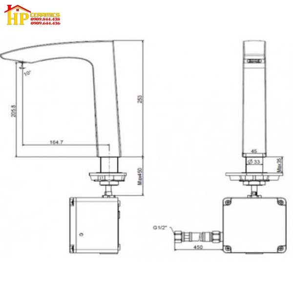 VÒI LAVABO CẢM ỨNG AMERICAN STANDARD WF-8507.DC CHÍNH HÃNG
