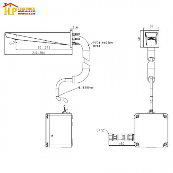 VÒI LAVABO ÂM TƯỜNG CẢM ỨNG AMERICAN STANDARD  WF-8511.DC CHÍNH HÃNG