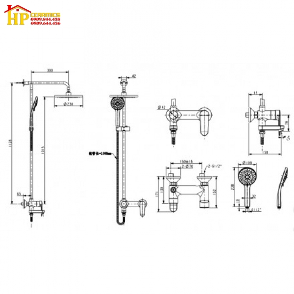 SEN TẮM ĐỨNG AMERICAN STANDARD WF-9089 CHÍNH HÃNG