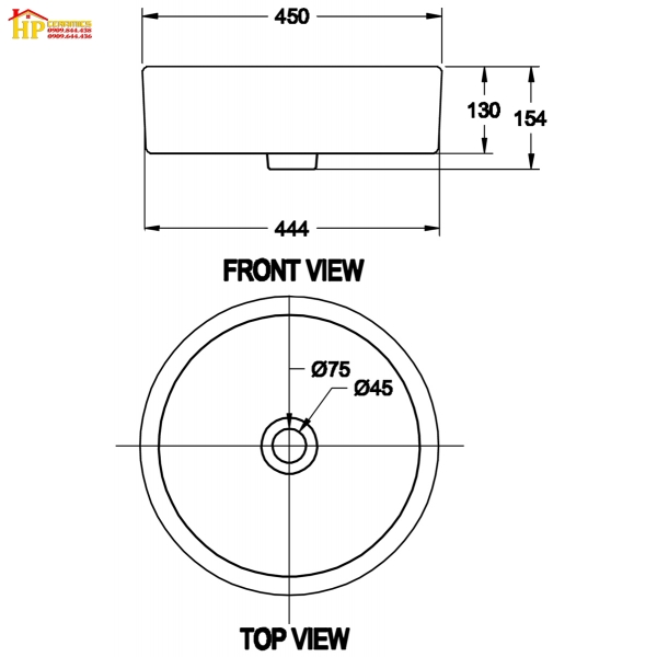 CHẬU LAVABO ĐẶT BÀN AMERICAN STANDARD  WP-F307 CHÍNH HÃNG