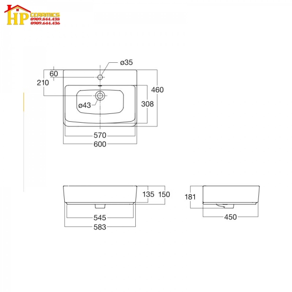 CHẬU LAVABO ĐẶT BÀN AMERICAN STANDARD VF-0620  CHÍNH HÃNG
