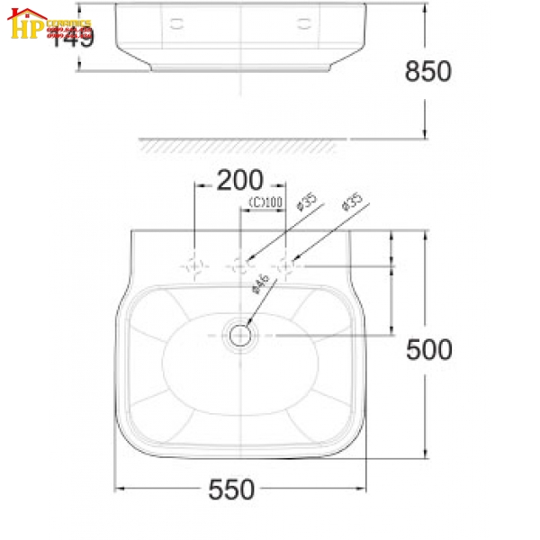 LAVABO AMERICAN STANDARD WP-F628 CHÍNH HÃNG