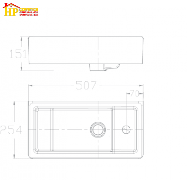 CHẬU LAVABO ĐẶT BÀN AMERICAN STANDARD WP-F667 CHÍNH HÃNG