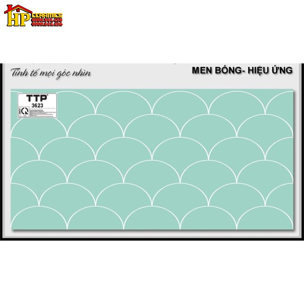 GẠCH ỐP TƯỜNG TRANG TRÍ GIÁ RẺ VAY CÁ XANH NGỌC 3623