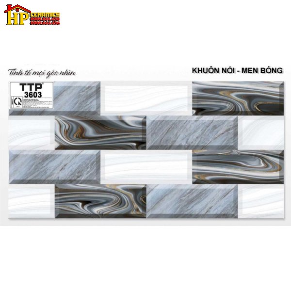 GẠCH ỐP TƯỜNG 30X60 TRANG TRÍ Ô VUÔNG XÁM XANH 3603 CAO CẤP GIÁ RẺ