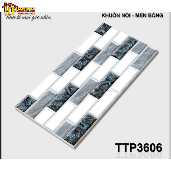GẠCH ỐP TƯỜNG 30X60 TRANG TRÍ Ô VUÔNG NHỎ 3606 CAO CẤP GIÁ RẺ