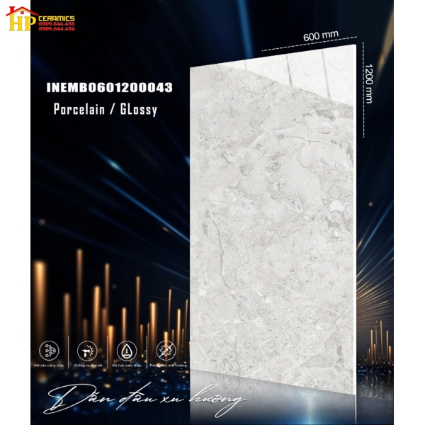 GẠCH LÁT NỀN 60X120 VÂN XÁM 043
