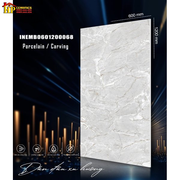 GẠCH LÁT NỀN 60X120 VÂN ĐÁ XÁM MATT SUGAR 068