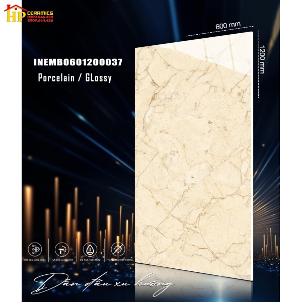 GẠCH LÁT NỀN 60X120 VÂN ĐÁ VÀNG 037