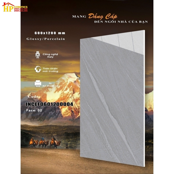GẠCH LÁT NỀN 60X120 VÂN ĐÁ XÁM XÉO NHẬP KHẨU CAO CẤP
