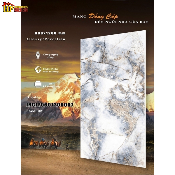 GẠCH LÁT NỀN 60X120 VÂN ĐÁ MARBLE 007 NHẬP KHẨU CAO CẤP