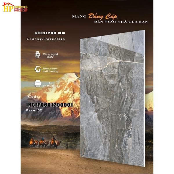 GẠCH LÁT NỀN 60X120 VÂN ĐÁ MARBLE XÁM ĐẬM 001 NHẬP KHẨU CAO CẤP