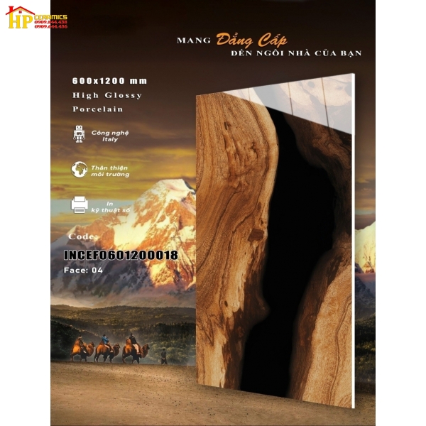 GẠCH LÁT NỀN 60X120 VÂN MARBLE NÂU 018 NHẬP KHẨU CAO CẤP