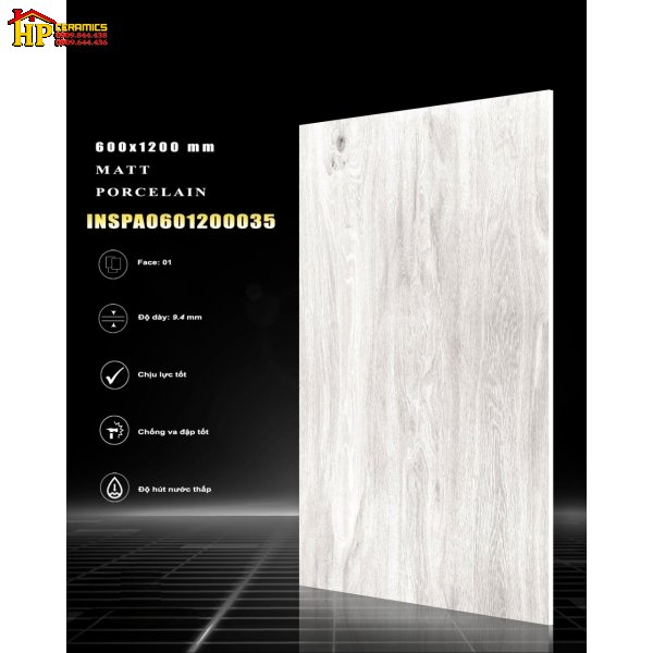 GẠCH LÁT NỀN 60X120 VÂN GỖ XÁM 035 NHẬP KHẨU CAO CẤP