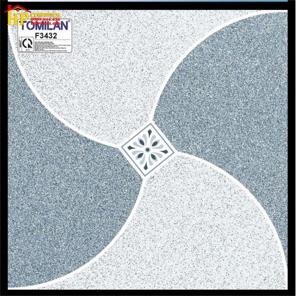 GẠCH LÁT NỀN TOLEL 30X30 MÀU XÁM MÈ HỌA TIẾT CÁNH QUẠT 3432 CAO CẤP GIÁ RẺ