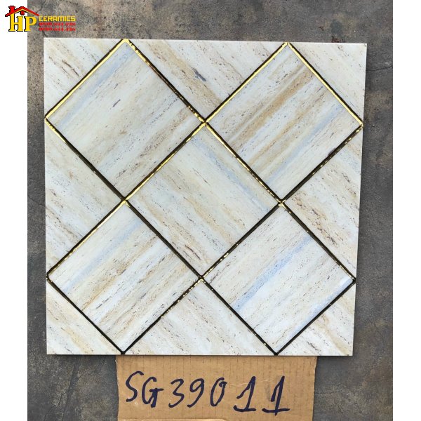 GẠCH TRANG TRÍ 30X30 4 Ô CARO ĐỀU NHAU KHẮC KIM NHẬP KHẨU CAO CẤP