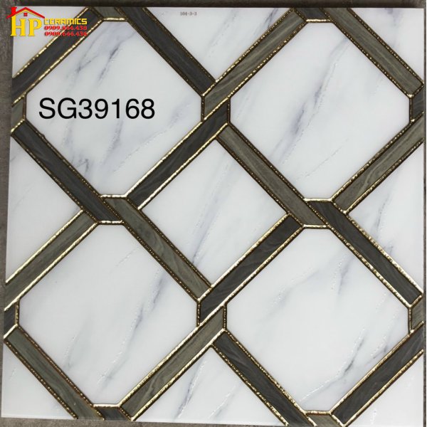 GẠCH TRANG TRÍ 30X30 HOA VĂN ĐA GIÁC ĐỐI XỨNG KHẮC KIM NHẬP KHẨU CAO CẤP