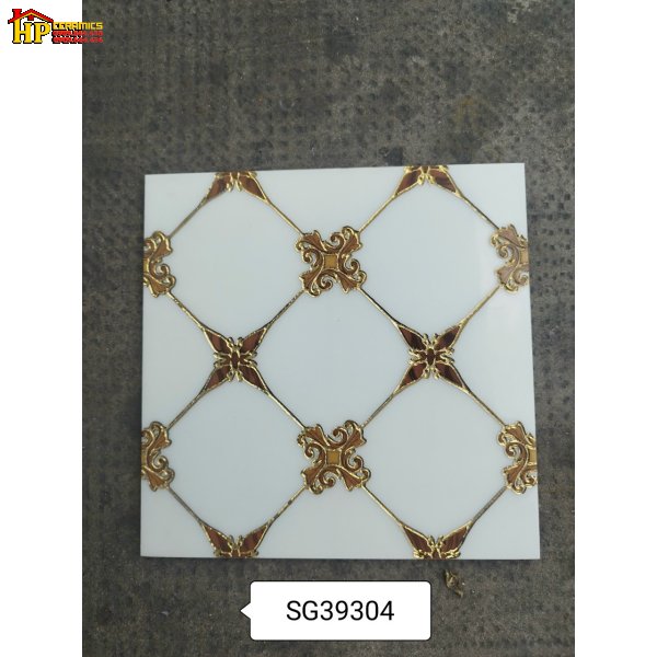GẠCH TRANG TRÍ 30X30 MÀU TRẮNG HOA VĂN HÌNH THOI KHẮC KIM NHẬP KHẨU CAO CẤP