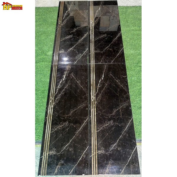 GẠCH LÁT CẦU THANG 47X120 ĐEN VÂN KHẮC KIM NHẬP KHẨU CAO CẤP