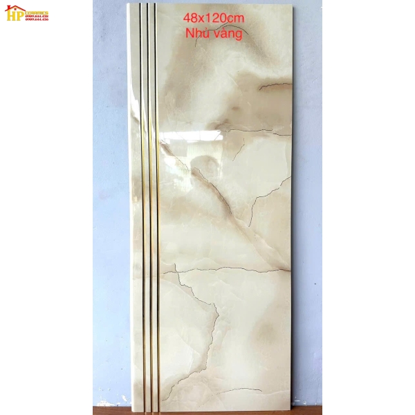 GẠCH CẦU THANG 47X120 VÂN VÀNG KHẮC KIM NHẬP KHẨU CAO CẤP 