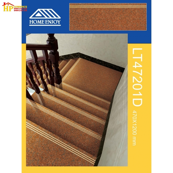 GẠCH CẦU THANG 47X120 VÂN ĐÁ HOA CƯƠNG NÂU 