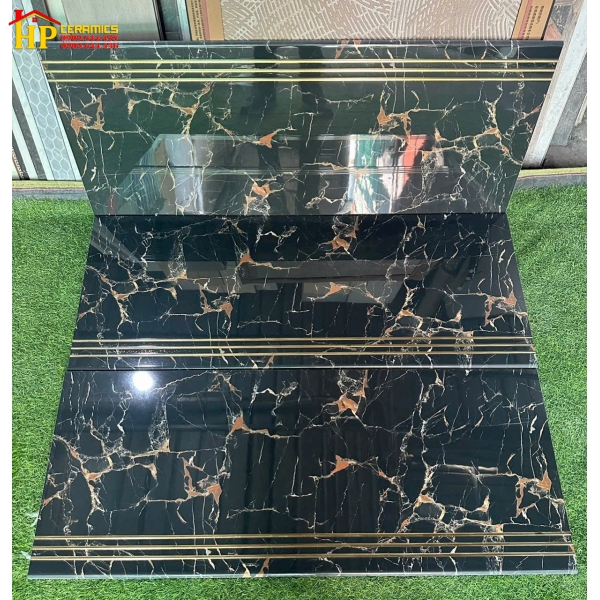 GẠCH CẦU THANG 47X120 ĐEN VÂN CAM