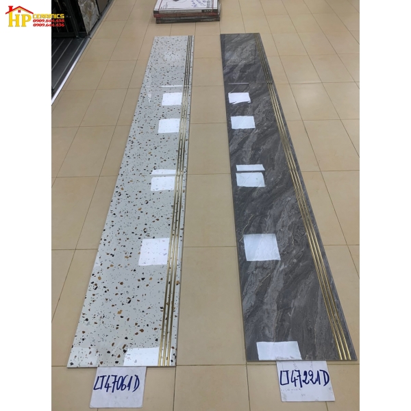 GẠCH CẦU THANG 47X120 TRẮNG ĐÁ MÀI