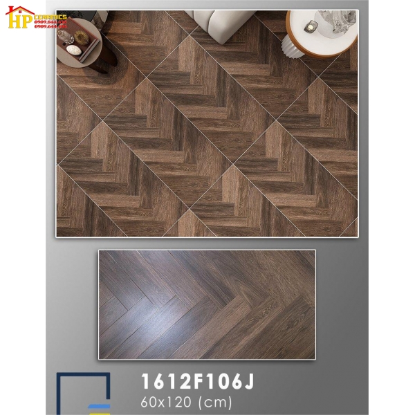 GẠCH LÁT NỀN 60X120 VÂN GỖ XÉO ĐẬM 06