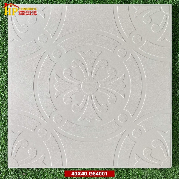 GẠCH SÂN VƯỜN 40X40 HOA VĂN BÔNG KEM GS4001 CAO CẤP GIÁ RẺ