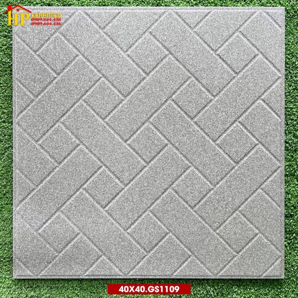 GẠCH SÂN VƯỜN 40X40 CHỮ NHẬT ĐAN LÔNG CHUỘT GS1109 CAO CẤP GIÁ RẺ