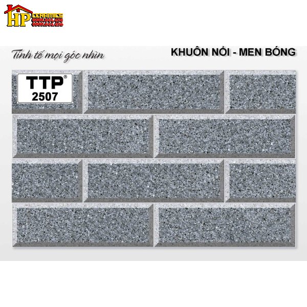 GẠCH TRANG TRÍ 25X40 ĐAN XEN CHỮ NHẬT XÁM 2507 CAO CẤP GIÁ RẺ
