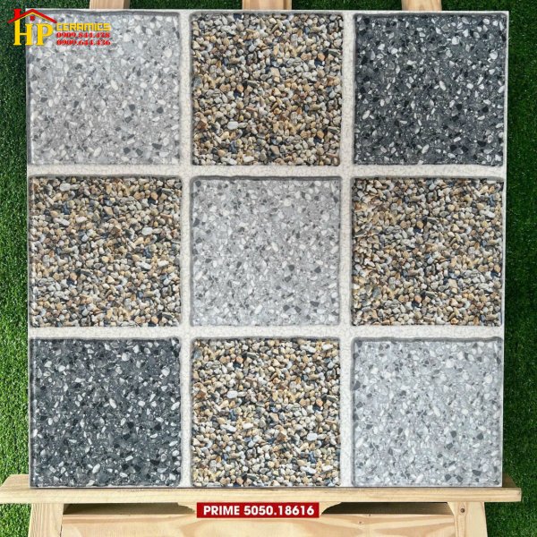 GẠCH SÂN VƯỜN 50X50 9 Ô VUÔNG 18616