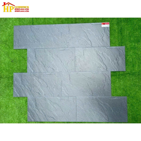GẠCH 30X60 ĐÁ MATT SẦN XÉO VÂN ĐÁ XÁM ĐẬM 9580