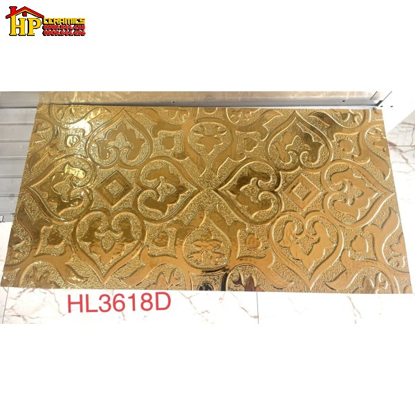 GẠCH TRANG TRÍ 30x60 HOA VĂN NỖI BẬT PHỦ VÀNG 3618D NHẬP KHẨU CAO CẤP