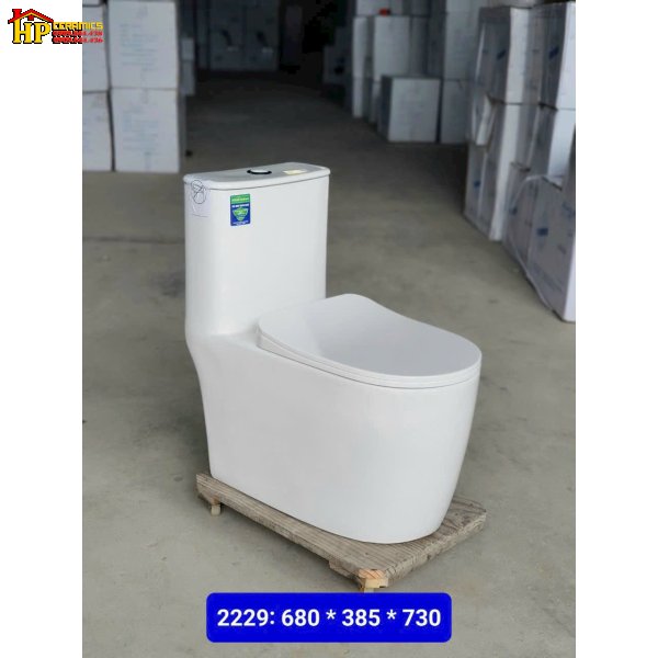 BÀN CẦU MỘT KHỐI TRẮNG NẮP UF 2229 NHẬP KHẨU CAO CẤP GIÁ RẺ
