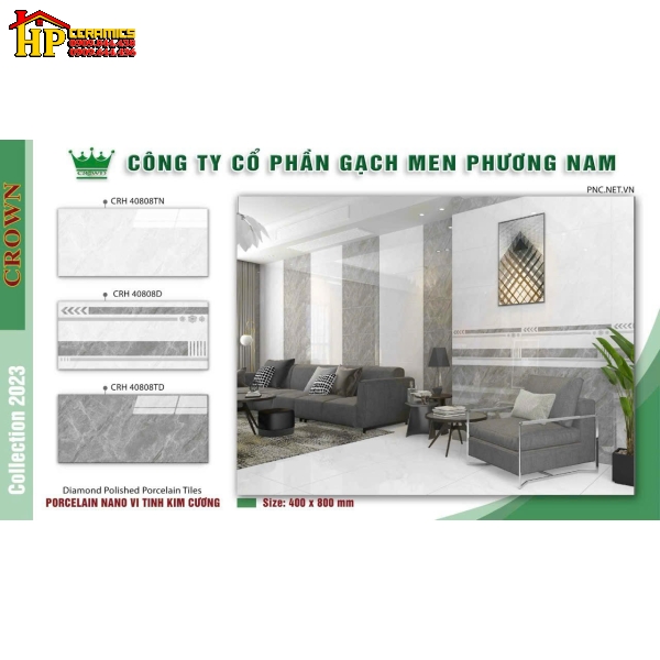 GẠCH ỐP TƯỜNG 40X80 VÂN ĐÁ XÁM ĐIỂM SỌC CÁ TÍNH 40808 CAO CẤP SIÊU BÓNG