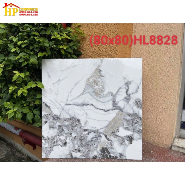 GẠCH LÁT NỀN 80X80 TRẮNG VÂN KHÓI LỚN 8828