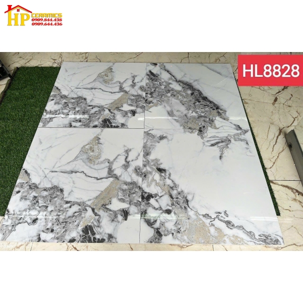 GẠCH LÁT NỀN 80X80 TRẮNG VÂN KHÓI LỚN 8828