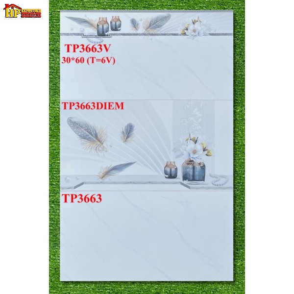 GẠCH ỐP TƯỜNG 30X60 MÀU TRẮNG VÂN KHÓI ĐIỂM LÔNG VŨ CAO CẤP GIÁ RẺ