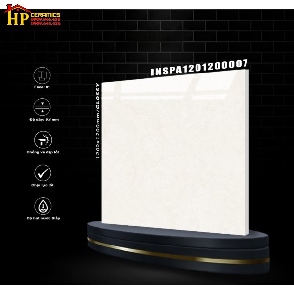 GẠCH LÁT NỀN 1200X1200 VÂN ĐÁ NHẸ 07 NHẬP KHẨU CAO CẤP