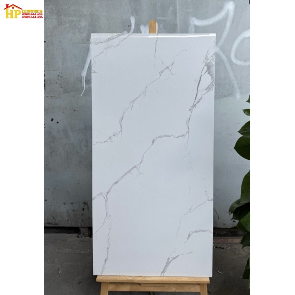 GẠCH LÁT NỀN 60X120 TRẮNG KHÓI NHẸ DÒNG VÂN CALACATTA NHẬP KHẨU CAO CẤP