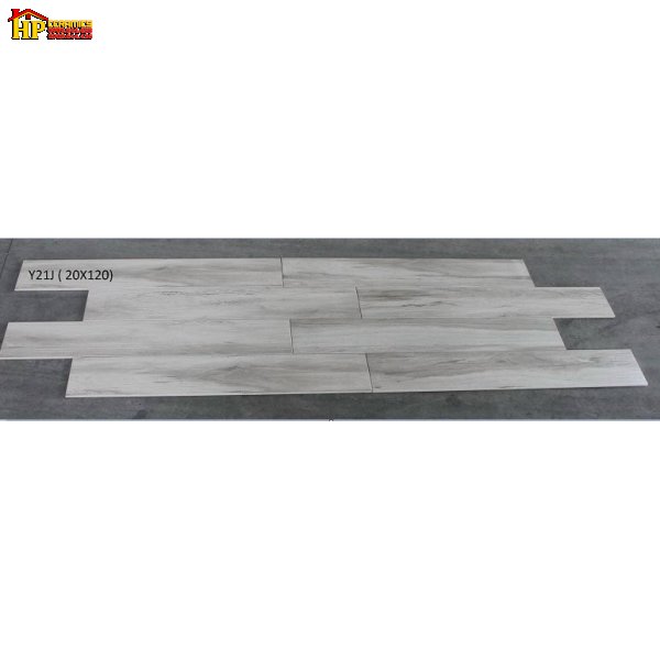 GẠCH LÁT NỀN GIẢ GỖ 20X120 VÂN GỖ XÁM TRẮNG Y21J NHẬP KHẨU CAO CẤP