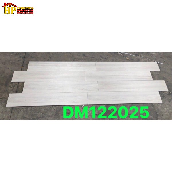 GẠCH LÁT NỀN GIẢ GỖ 20X120 VÂN GỖ KEM KHÓI 122025 NHẬP KHẨU CAO CẤP