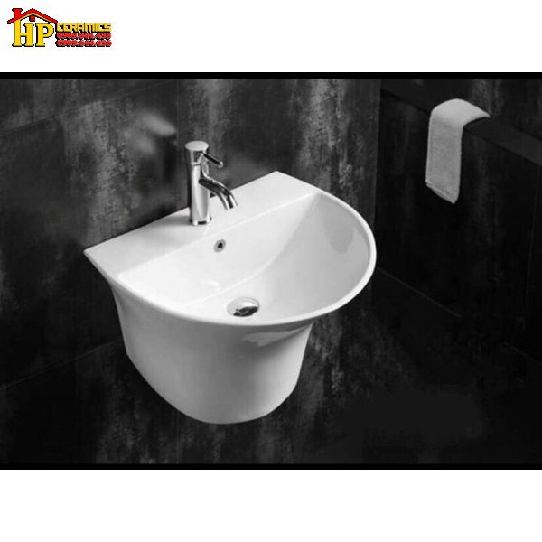LAVABO LIỀN KHỐI TRẮNG SỨ TRÒN LB24 NHẬP KHẨU CAO CẤP GIÁ RẺ