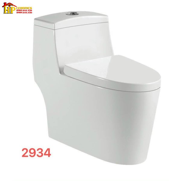 BÀN CẦU KHỐI TRẮNG THÂN CONG NHẸ 2934 NHẬP KHẨU CAO CẤP