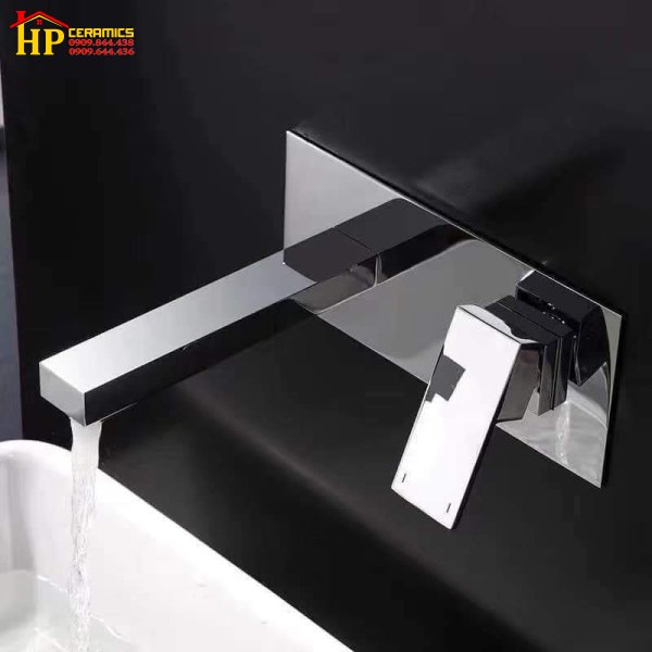 VÒI LAVABO NÓNG LẠNH ÂM TƯỜNG VUÔNG 140 CAO CẤP GIÁ RẺ
